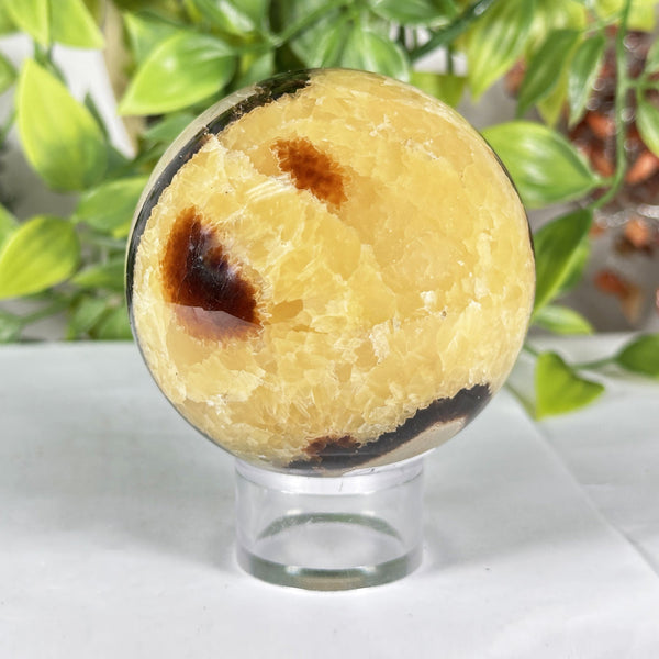 Polished Septarian Crystal Sphere - Gem Avenue Retail