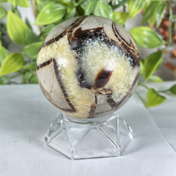 Polished Septarian Crystal Sphere - Gem Avenue Retail