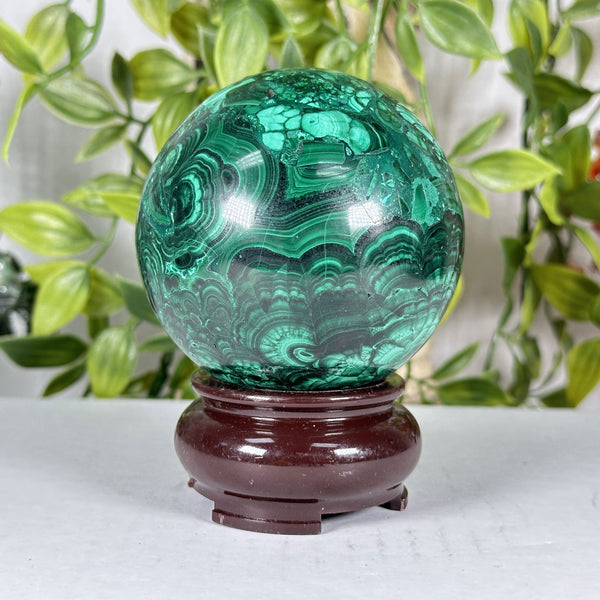 Malachite Crystal Sphere - Gem Avenue Wholesale