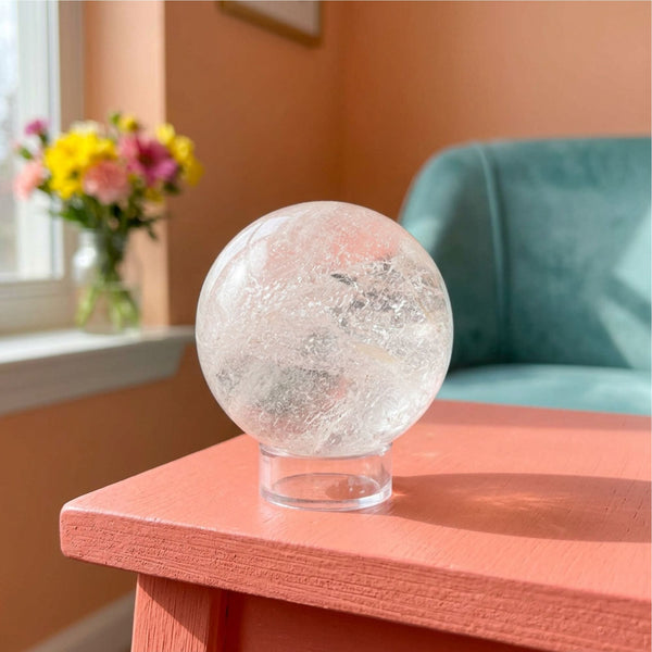 Natural Clear Quartz Crystal Sphere 2