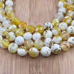 Yellow Agate Gemstone Beads Strand - RBS001