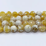 Yellow Agate Gemstone Beads Strand - RBS001