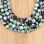 Green Agate Gemstone Beads Strand - RBS002