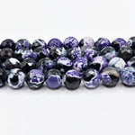 Purple Agate Gemstone Beads Strand - RBS004