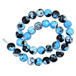 Blue Agate Beads Strand Gemstone - RBS005