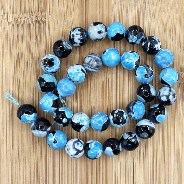 Blue Agate Gemstone Beads Strand - Gem Avenue Retail