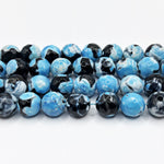 Blue Agate Beads Strand Gemstone - RBS005