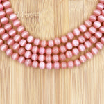 Pink Cat Eye Bead Strand - RBS012