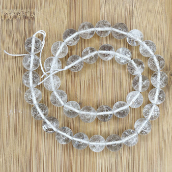 Natural Clear Quartz 10mm Round Bead Strand