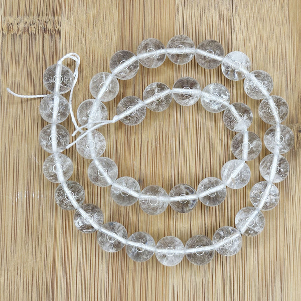Natural Clear Quartz 10mm Round Bead Strand