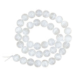 Selenite 10mm Round Bead Strand