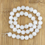 Selenite 10mm Round Bead Strand