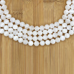 Selenite 10mm Round Bead Strand