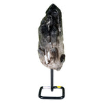 Natural Smoky Quartz Crystal Tower on Stand Polished Healing Stone Display Specimen