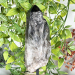 Natural Smoky Quartz Crystal Tower on Stand Polished Healing Stone Display Specimen