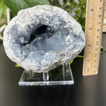 Natural Celestite Crystal Geode Calming Blue Healing Stone for Meditation, Chakra Balancing, Energy Work & Home Décor