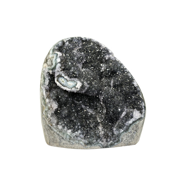 Natural Black Amethyst Cut Base Geode - Gem Avenue