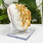 Natural Heat treated Citrine Heart Geode Raw Crystal Healing Stone for Love, Energy Work & Decorative Display - RGD805