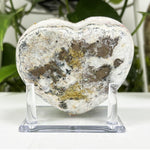 Natural Heat treated Citrine Heart Geode Raw Crystal Healing Stone for Love, Energy Work & Decorative Display - RGD805