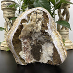Natural Heat Treated Citrine Geode Crystal Cluster for Wealth, Energy Cleansing, Positive Vibes & Home Decor Display – RGD809