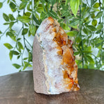 Natural Yellow Citrine Heated Cluster Crystal Gemstone Geode for Healing, Energy Cleansing & Home Decor - RGD843
