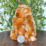 Natural Yellow Citrine Heated Cluster Crystal Gemstone Geode for Healing, Energy Cleansing & Home Decor - RGD843