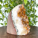 Natural Yellow Citrine Heated Crystal Gemstone Geode Raw Crystal for Collectors & HomeDecor - RGD845