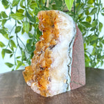 Natural Yellow Citrine Heated Crystal Gemstone Geode Raw Crystal for Collectors & HomeDecor - RGD845