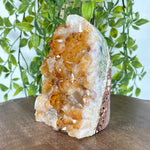 Citrine Heated Calcite Gemstone Geode - RGD846