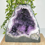 Deep Purple Amethyst Cathedral Geode from Brazil, Natural Statement Piece - RGD858