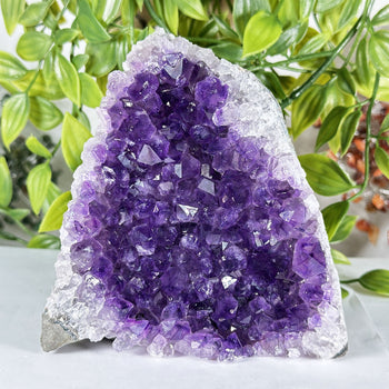 Natural Deep Purple Amethyst Crystal Geode - Gem Avenue Retail
