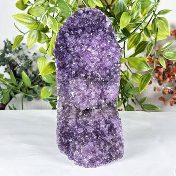 Natural Purple Amethyst Crystal Geode - Gem Avenue Retail