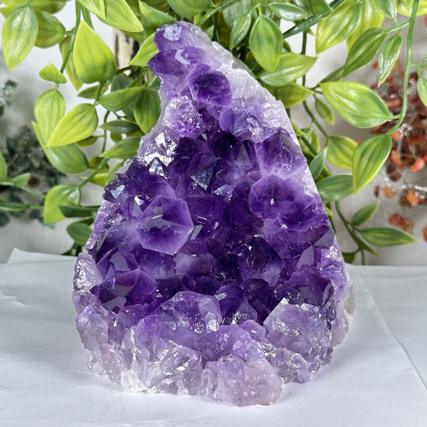 Natural Deep Purple Amethyst Crystal Geode - Gem Avenue Retail