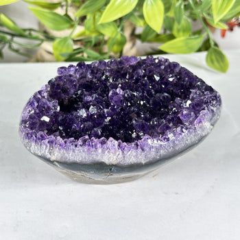 Deep Purple Amethyst Crystal Geode - Gem Avenue Retail