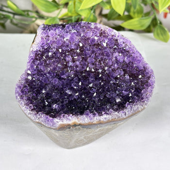 Deep Purple Amethyst Crystal Geode -Gem Avenue Retail