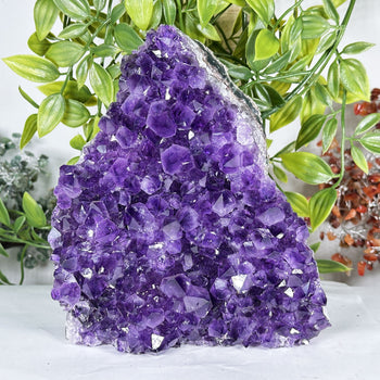 Deep Purple Amethyst Crystal Geode - Gem Avenue Retail