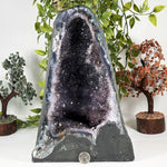 Natural Amethyst Geode Cathedral from Brazil Large Deep Purple Crystal Cluster Home Decor Specimen 12.25
