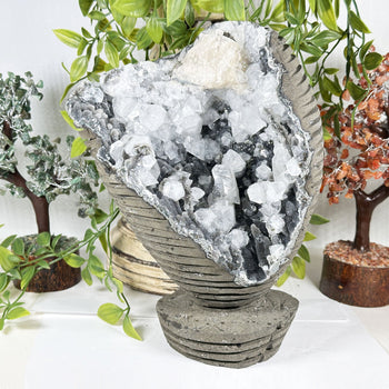 Apophyllite & Chalcedony Mineral Specimen - Gem Avenue Retail