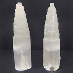 Self Standing Natural Selenite Pagoda Towers