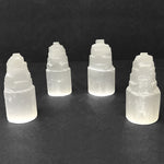 Self Standing Natural Selenite Pagoda Towers