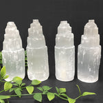 Self Standing Natural Selenite Pagoda Towers