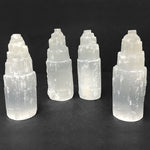 Self Standing Natural Selenite Pagoda Towers