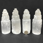 Self Standing Natural Selenite Pagoda Towers