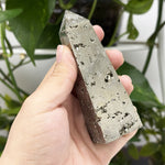 Natural Pyrite Crystal Obelisk Tower Polished Gemstone Point Decor
