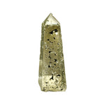 Natural Pyrite Crystal Obelisk Tower Polished Gemstone Point Decor
