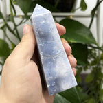 Gray Plume Agate Gemstone Tower - RPO474