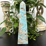 Blue Aragonite Gemstone Tower - RPO480