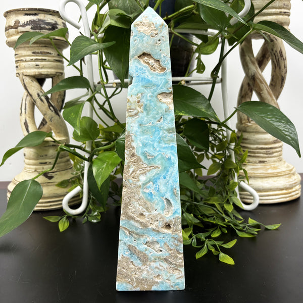 Blue Aragonite Gemstone Tower - RPO480