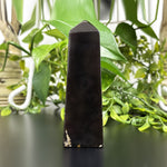 Natural Amber Crystal Obelisk Tower Point Healing Stone for Energy Cleansing, Grounding, and Meditation