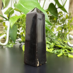Natural Amber Crystal Obelisk Tower Point Healing Stone for Energy Cleansing, Grounding, and Meditation